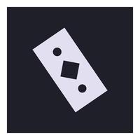Minimalist playing card falling on dark background vector