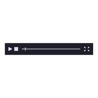 Media player interface showing play button and progress bar vector