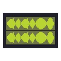 Digital audio workstation displaying identical audio waveforms vector