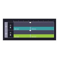editing software showing timeline, tracks, and controls vector