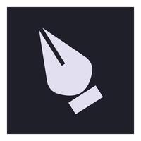 Fountain pen nib writing tool icon symbolizing creativity and storytelling vector