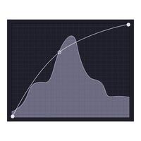 Curve adjusting on professional monitor showing sound wave vector