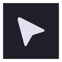 White mouse cursor arrow pointing on dark background vector