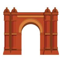Arc de triomf representing barcelona's triumph and architectural prowess vector
