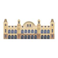 Majestic palace featuring traditional moorish architecture and intricate details vector