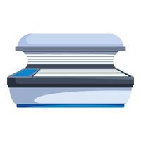 Modern solarium bed exhibiting its sleek and futuristic design vector