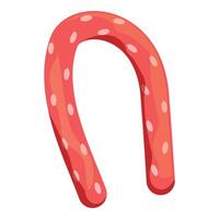 Red pool noodle floating in swimming pool on sunny summer day vector