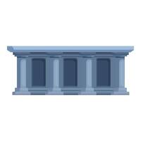 Government building facade featuring classical columns and stonework vector