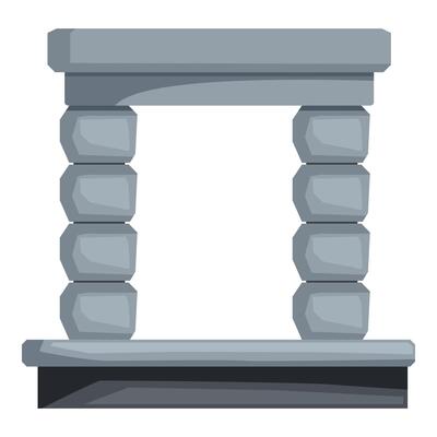 Stone gate entrance with pillars supporting a solid roof, symbolizing strength and security
