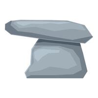 Balancing dolmen representing ancient megalithic portal tomb vector