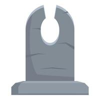 Ancient stone tombstone with hole representing the cycle of life and death vector