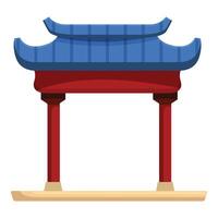 Traditional chinese gate representing culture and architecture vector
