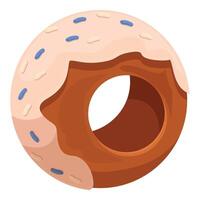 Delicious donut with pink icing and sprinkles displaying baking perfection vector