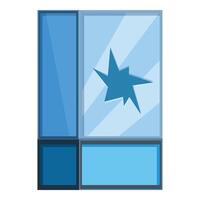 Broken glass window pane showing vandalism or damage vector