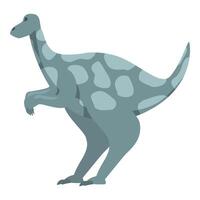 Plateosaurus dinosaur walking on two legs, side view vector