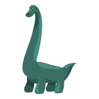 Brachiosaurus dinosaur standing and looking forward, prehistoric giant reptile vector