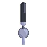 Close up of a beer tap handle, ready to pour a refreshing craft beer vector