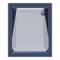Modern empty showcase displaying exhibit with lighting effect vector