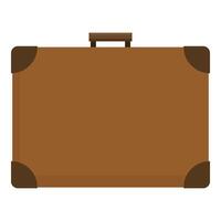 Brown retro suitcase symbolizing travel and adventure vector
