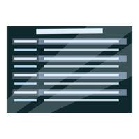 Server rack panel showing multiple connections and activity indicators vector