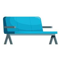 Waiting room bench providing comfortable seating for patients vector