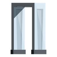 Secure entry point, futuristic metal detector gate ensuring safety and protection vector