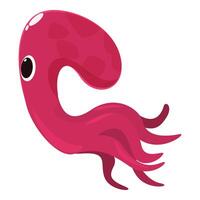 Pink squid swimming underwater with tentacles gracefully extended vector