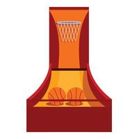 Basketball arcade game with two balls ready for playing vector