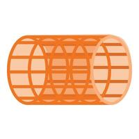 Orange pet cage tunnel creating playful path for small animals vector