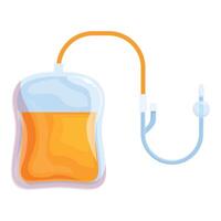 Plasma transfusion bag delivering vital nutrients for patient recovery vector