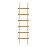 Rope ladder standing on white background vector