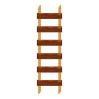 Rope ladder standing on white background, climbing equipment for adventure and exploration vector