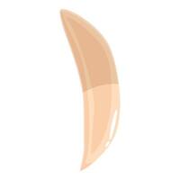 Long canine tooth showing dentin and enamel layers illustration vector
