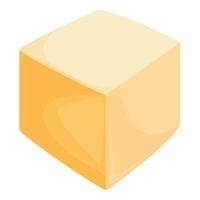 Fresh piece of butter representing healthy fats and culinary delights vector