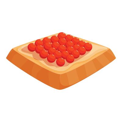 Delicious toast with red caviar appetizer for gourmet cuisine