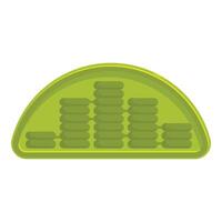Green chloroplast showing thylakoids stacks generating energy vector