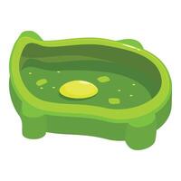 Green paramecium aurelia showing its nucleus and cytoplasm vector