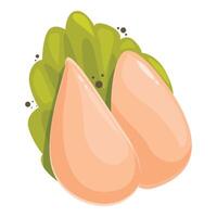 Two chicken fillets lying on wasabi paste, creating culinary masterpiece vector