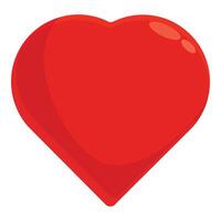 Red heart representing love and affection on white background vector