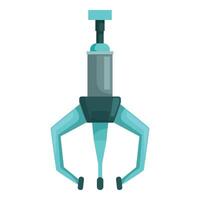 Open robotic claw gripper waiting to grab something vector