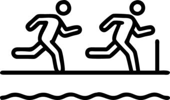 Glossy Boardwalk by the Sea with Runners concept as A glossy background of a boardwalk by the sea with runners in motion creating a clean dynamic space perfect for promoting outdoo vector