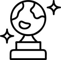 Glossy background with a crystal globe resting on a desk concept as A glossy background featuring a crystal globe placed on an office desk symbolizing global success recognition an vector