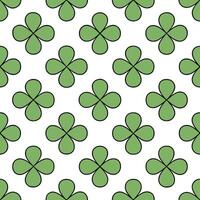 Geometric clover seamless pattern with sharp lines and modern aesthetics on white concept as Sharp lined geometric clovers creating a modern seamless pattern perfect for contempora vector