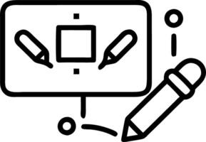 Futuristic Macro of Interactive Brainstorming Boards concept as A macro close up of interactive digital brainstorming boards and smart pens used by a team during a futuristic brain vector