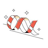 Futuristic LED Ribbon concept as A close up macro of LED lit ribbons forming dynamic shapes in a futuristic celebration camera captures the vibrant colors and intricate designs lea vector