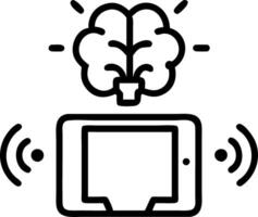 Futuristic Close Up of Smart Brainstorming Tools concept as A macro close up of smart brainstorming tools like interactive tablets and AI enabled devices used by a team during a fu vector