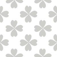 Ethereal clover seamless pattern with light tones and airy elements on white background concept as Light toned ethereal clovers with airy elements creating a dreamy seamless patter vector