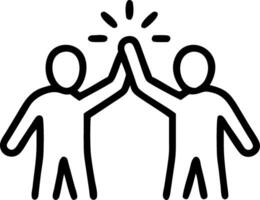 Candid Moment of Teamwork Employees High Fiving After Project Success Capturing Joy and Achievement in a Collaborative Office Setting Stock Photo Concept vector