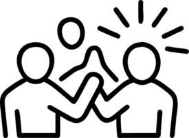 Candid shot of coworkers clapping for a colleague during a team recognition event concept as A candid image of coworkers clapping for a colleague during a team recognition event in vector