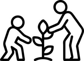 Candid Family Photo of Multiple Generations Planting a Tree Together A Symbol of Growth, Connection, and Care Perfect for Intergenerational Caregiving and Family Bonding Concept vector